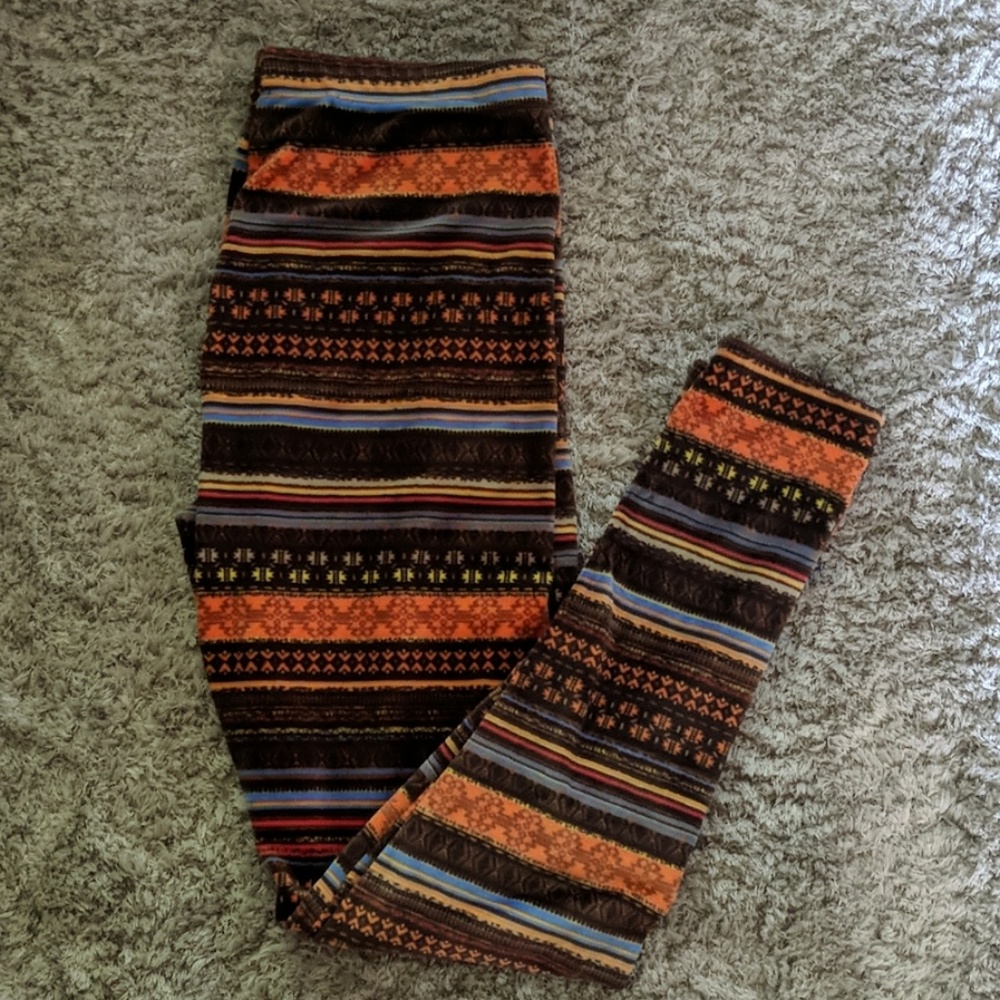 Multicolor Fleece Leggings